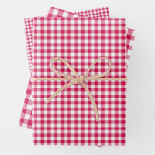 Classic Gingham Raspberry Geschenkpapier Set (Beispiel)