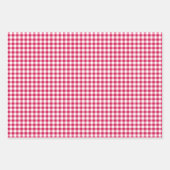 Classic Gingham Raspberry Geschenkpapier Set (Vorderseite)