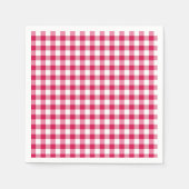 Classic Gingham Raspberry Serviette (Vorderseite)