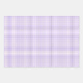 Classic Gingham Soft Lavender Geschenkpapier Set (Vorderseite 3)