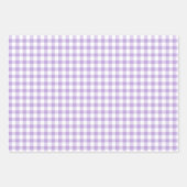Classic Gingham Soft Lavender Geschenkpapier Set (Vorderseite 2)