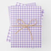 Classic Gingham Soft Lavender Geschenkpapier Set (Beispiel)