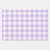 Classic Gingham Soft Lavender Geschenkpapier Set (Vorderseite)
