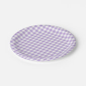 Classic Gingham Soft Lavender Pappteller (Schrägansicht)