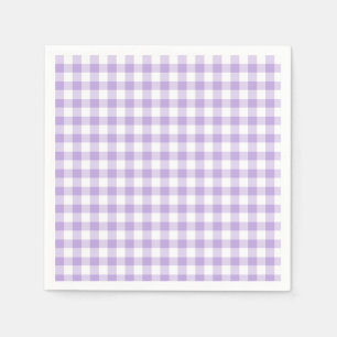 Classic Gingham Soft Lavender Serviette