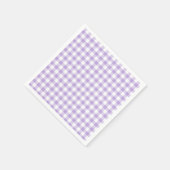 Classic Gingham Soft Lavender Serviette (Ecke)