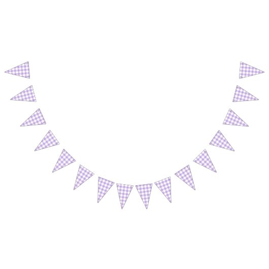 Classic Gingham Soft Lavender Wimpelkette (Alle)