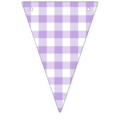 Classic Gingham Soft Lavender Wimpelkette (Dritte Fahne)