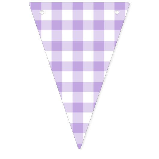 Classic Gingham Soft Lavender Wimpelkette (Dritte Fahne)