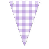 Classic Gingham Soft Lavender Wimpelkette (Zweite Fahne)