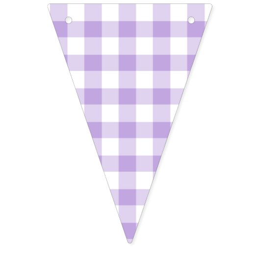 Classic Gingham Soft Lavender Wimpelkette (Zweite Fahne)