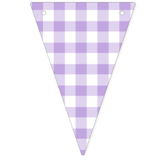 Classic Gingham Soft Lavender Wimpelkette