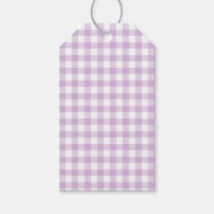 Classic Gingham Soft Lilac Geschenkanhänger