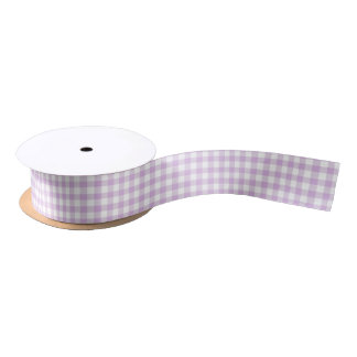 Classic Gingham Soft Lilac Satinband