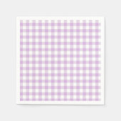 Classic Gingham Soft Lilac Serviette (Vorderseite)