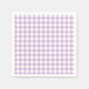 Classic Gingham Soft Lilac Serviette