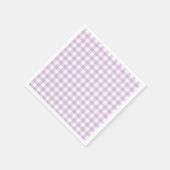 Classic Gingham Soft Lilac Serviette (Ecke)