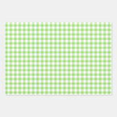 Classic Gingham Spring Green Geschenkpapier Set (Vorderseite 2)