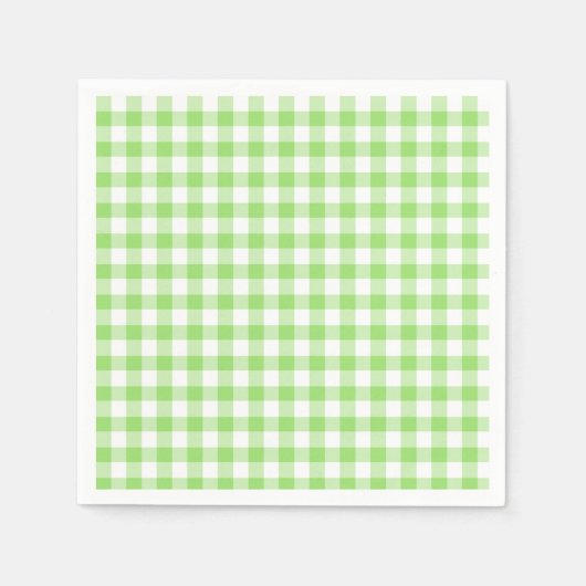 Classic Gingham Spring Green Serviette (Vorderseite)