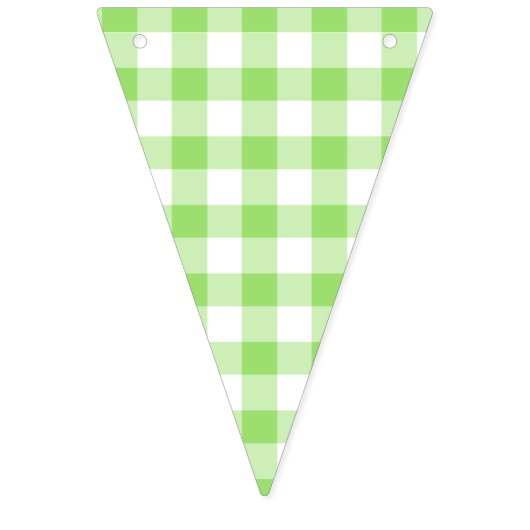 Classic Gingham Spring Green Wimpelkette (Erste Fahne)