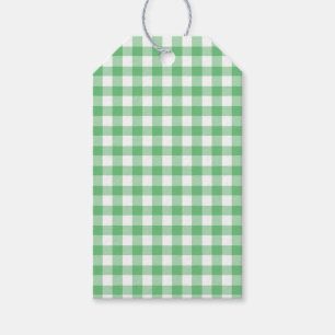 Classic Gingham Summer Green Geschenkanhänger