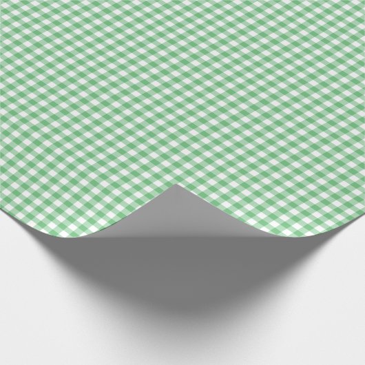 Classic Gingham Summer Green Geschenkpapier (Ecke)