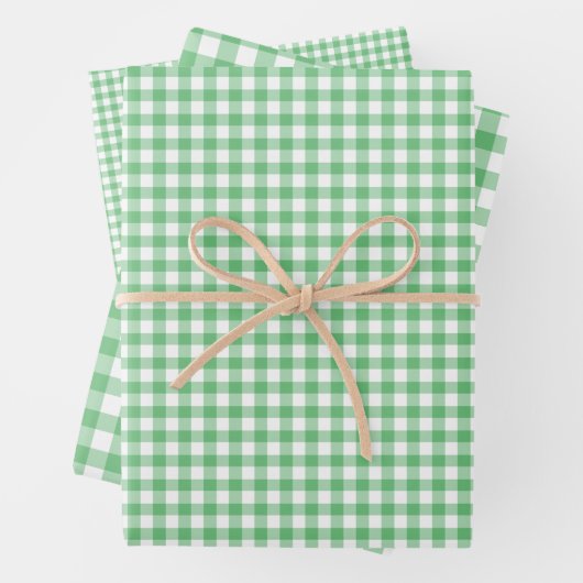Classic Gingham Summer Green Geschenkpapier Set (Beispiel)