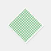 Classic Gingham Summer Green Serviette (Ecke)