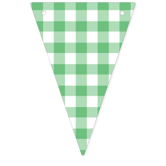 Classic Gingham Summer Green Wimpelkette (Erste Fahne)