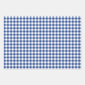 Classic Gingham True Blue Geschenkpapier Set (Vorderseite 2)