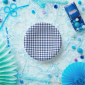 Classic Gingham True Blue Pappteller (Party)
