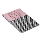 Classic Girly Hahnentrittmuster & Pink Notebook 6. Notizblock (Rechte Seite)