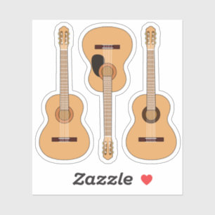 Classic Gitarre 3 Pack Aufkleber