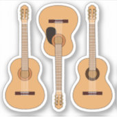 Classic Gitarre 3 Pack Aufkleber (Vorderseite)