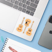 Classic Gitarre 3 Pack Aufkleber (Laptop mit iPhone)
