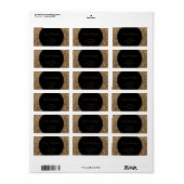 Classic Glamour Gatsby Black and Gold Glitzer Adressaufkleber (Vorne)