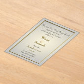 Classic Gold Akryllische Hochzeitseinladung Acryleinladungen (Ablage )