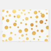 Classic Gold Akzentuiert Schwarz und Weiß Polka Do Geschenkpapier Set (Vorderseite 3)