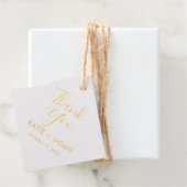 Classic Gold and Foto Wedding Vielen Dank Geschenkanhänger (Mit Box)