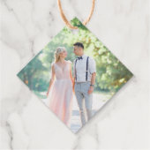 Classic Gold and Foto Wedding Vielen Dank Geschenkanhänger (Rückseite)