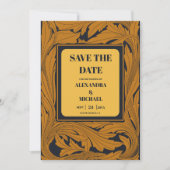 Classic Gold Art Nouveau Hochzeit Save The Date (Vorderseite)