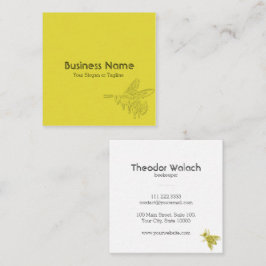 Classic Gold Bee Beruflich Square Business Card Quadratische Visitenkarte