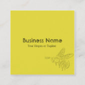 Classic Gold Bee Beruflich Square Business Card Quadratische Visitenkarte (Vorderseite)