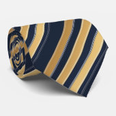 Classic Gold Black Horizontal Stripe Krawatte (Gerollt)
