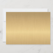 Classic Gold Black Rose Hochzeitseinladungen Einladung (Rückseite)