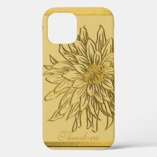 Classic Gold Blume Elegante Beige Case-Mate iPhone Hülle