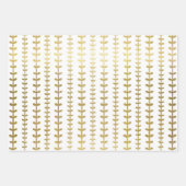 Classic Gold Botanical Leaf Muster Wedding Wrappi Geschenkpapier Set (Vorderseite)