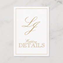 Classic Gold Calligraphy Monogram Wedding