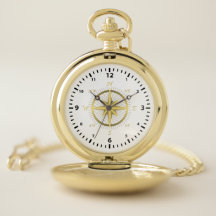 Classic Gold Compass und Black Number Face