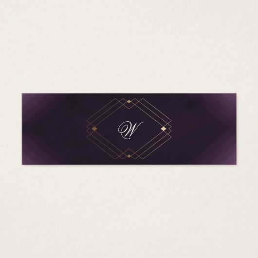 Classic Gold Deko Lila Calligraphy Monogram (Vorderseite)